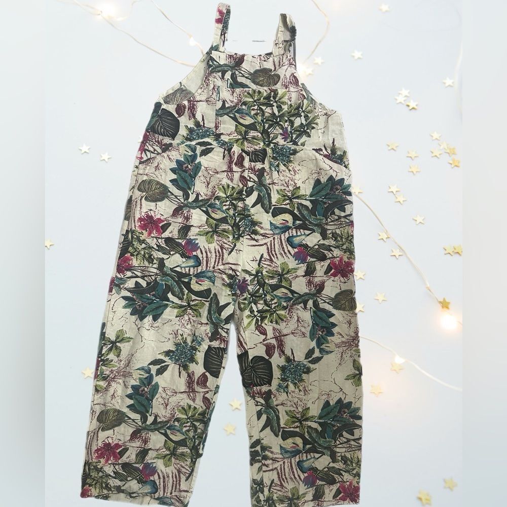 Zulily Boho Romper/Jumpsuit, Loose, casual, floral design, Large, Cotton Fabric